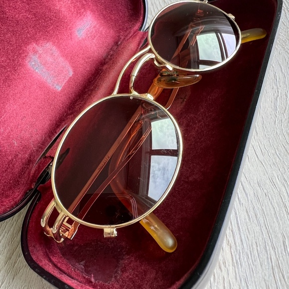 Jean Paul Gaultier 56-3173 Vintage Sunglasses | Gold Frame | Smokey Lenses - Picture 3 of 15